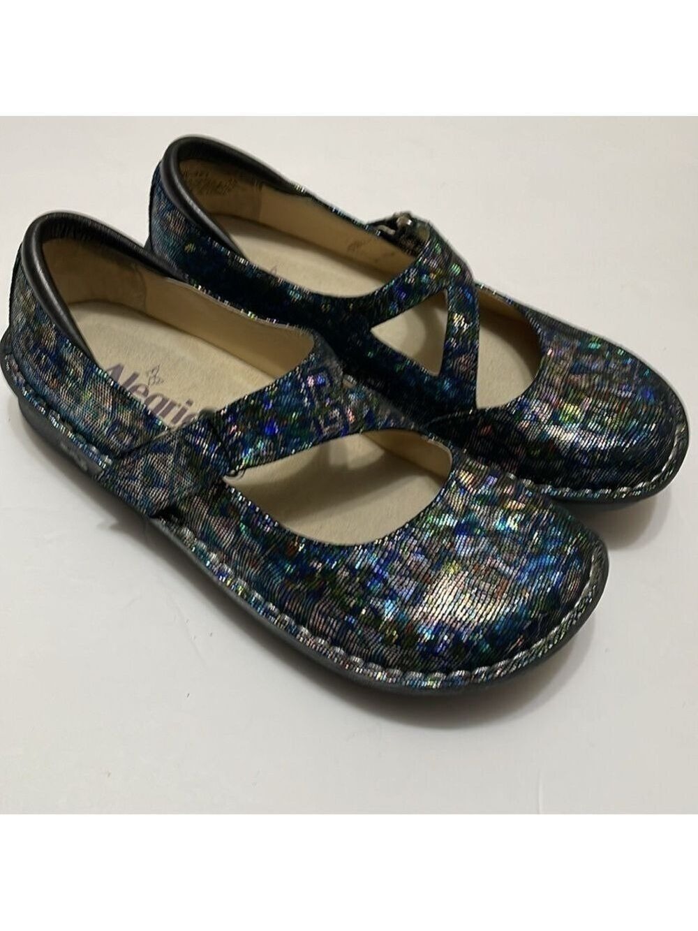 ALEGRIA JIL-321 MULTICOLOR IRIDESCENT SHOES SZ 36